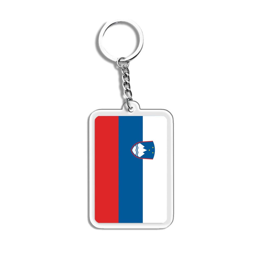 Acrylic National Flag Personalized Creative Pendant Cross-Border Supply Fan Decoration Pendant Keychain Souvenir