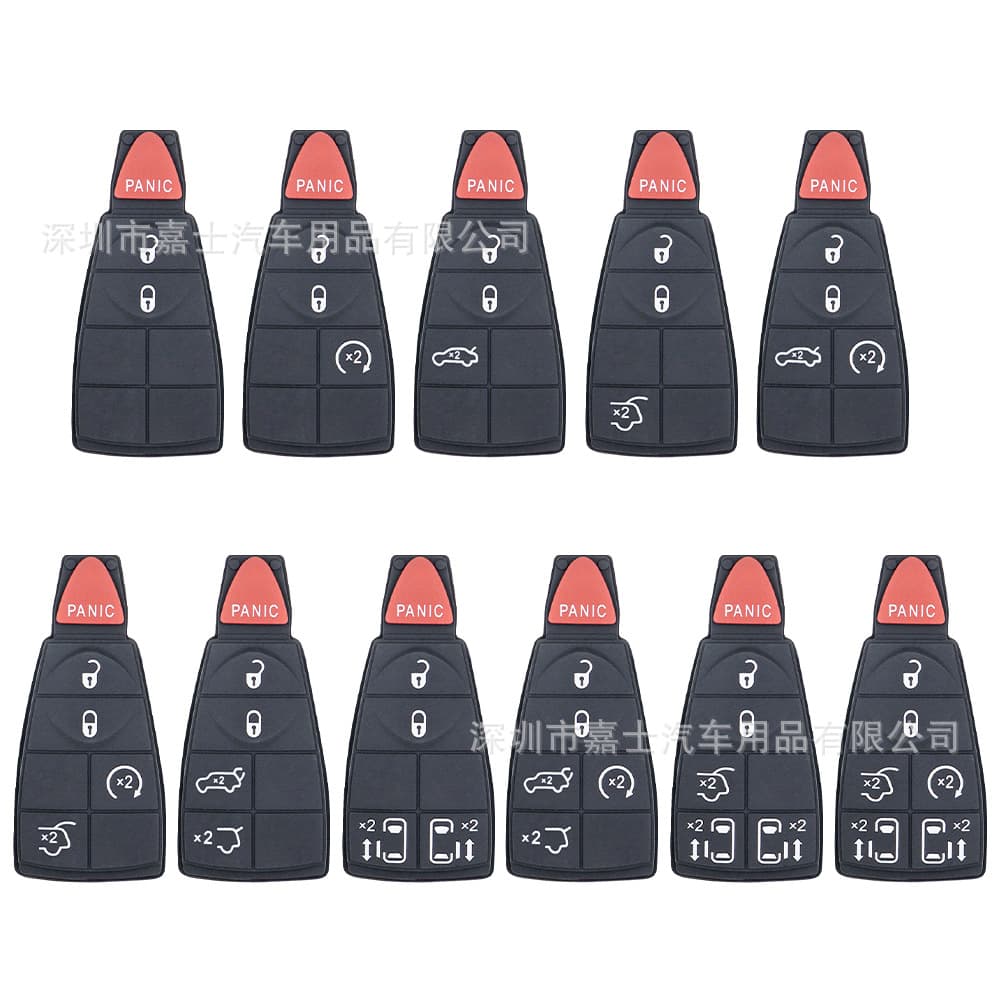 Replacement key cover for black Chrysler M3N783X GQ4-53T car keys