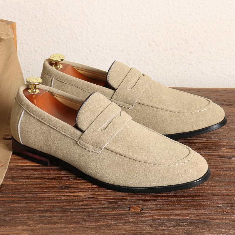 206-2 Solid Color Loafers - British Versatile Loafers Slip-On Casual Driving Shoes for Cross-Border