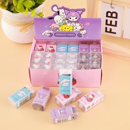PVC Sandwich Cuttable Sanrio Series Eraser Cute Kids Prize Gift