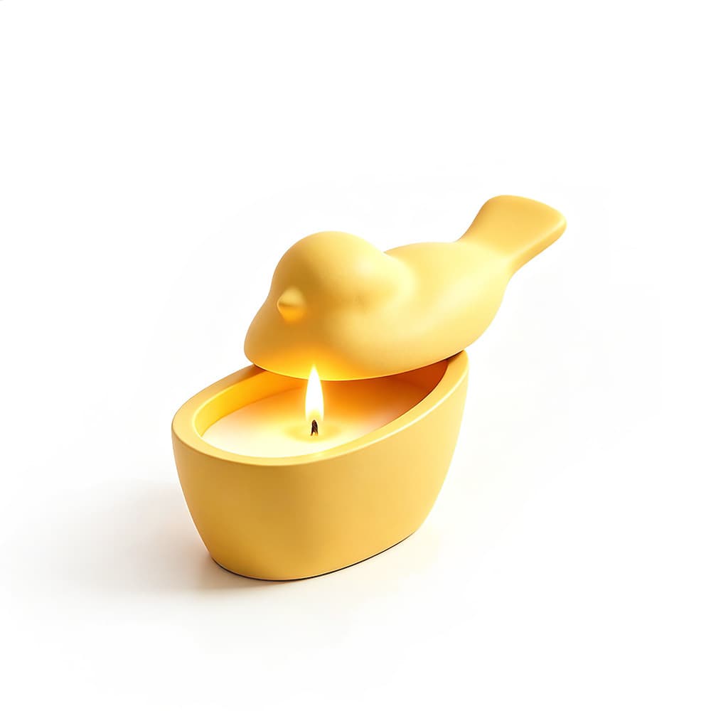 Cute Bird Scented Candle Cup Silicone Mold Plaster Cement DIY Scented Container Desktop Decoration Wholesale