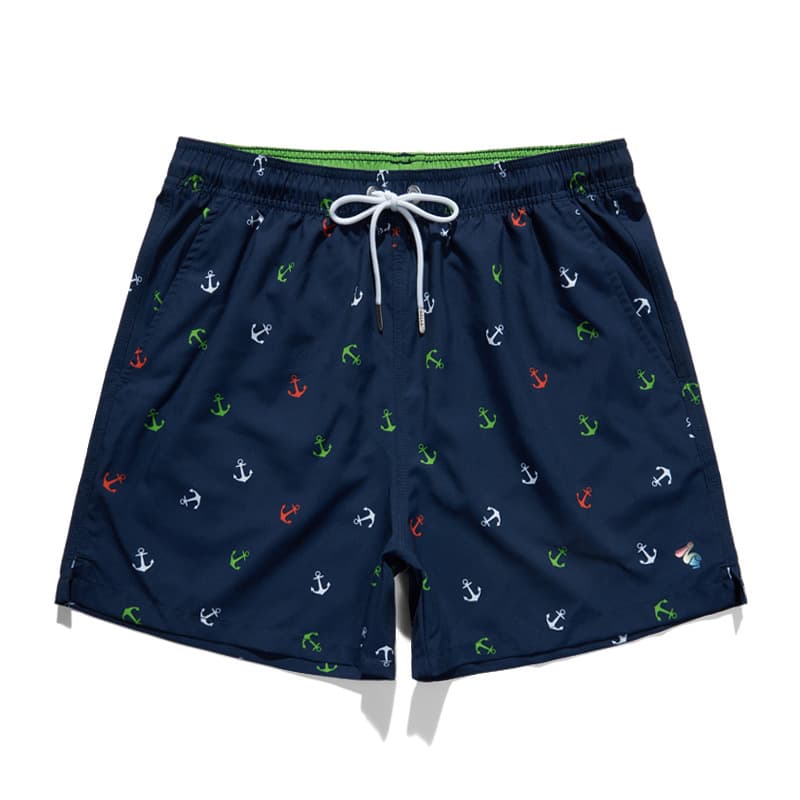 Men's Solid Color Quick-Dry Beach Shorts 3-Inch Swim Trunks Breathable