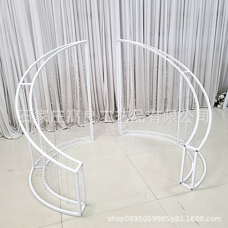 Factory Direct Sales Metal Wedding Arch Double-Layer Bracket Flower Balloon Party Decoration Stand