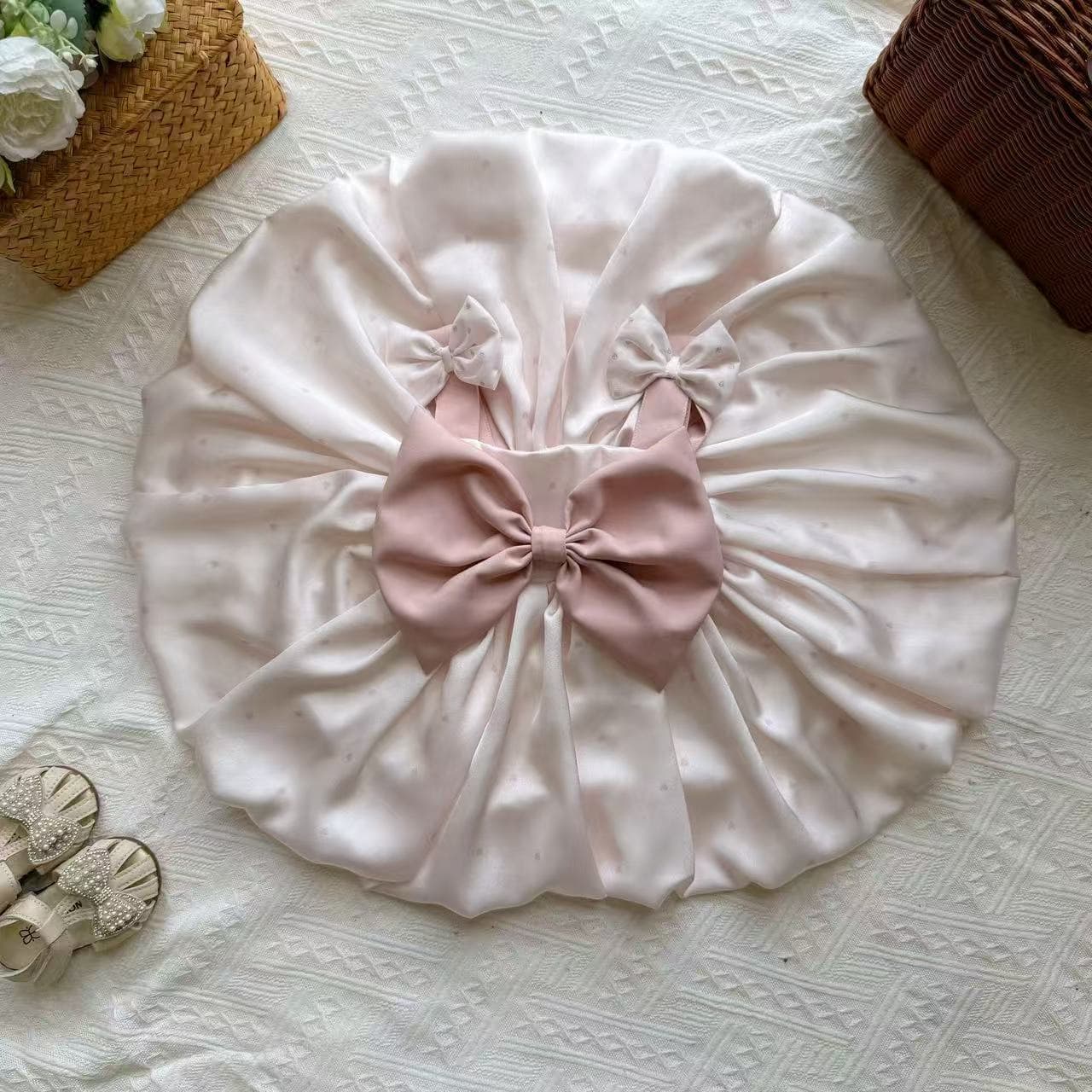 Summer Dress for Girls Baby Princess Dress with Straps and Floral Print