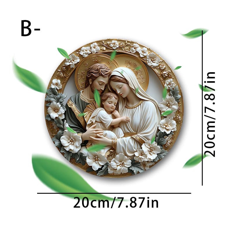 Happy and Warm Family Birth Tin Sign - New American Style Window Decoration Porch Outdoor Metal Craft