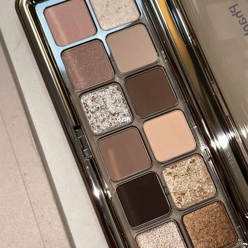 Phantom Bear Cement 12-Color Eyeshadow Palette H166 - Pearl Sparkle, Matte, Long-Lasting, Earth Tones
