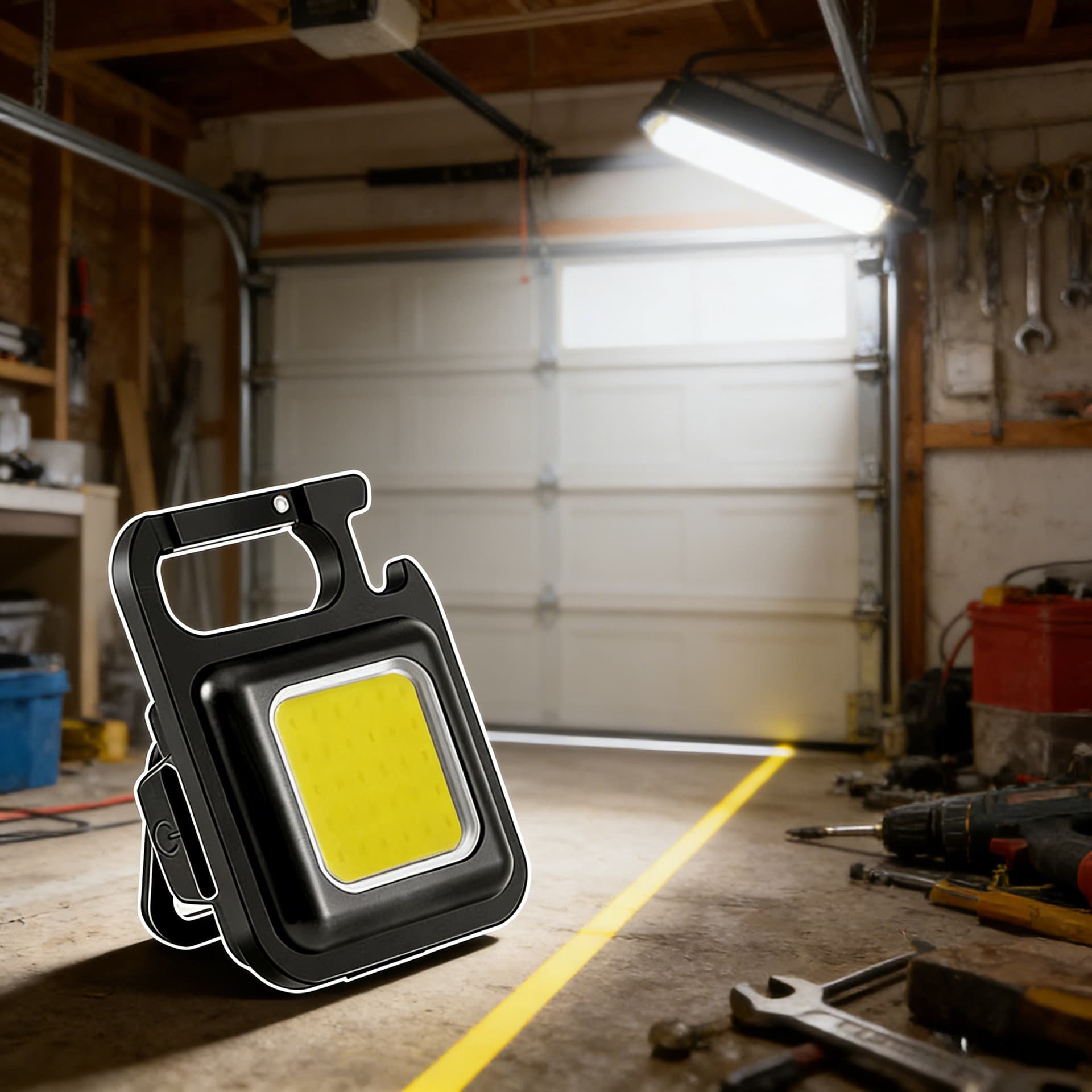 Multifunctional COB Keychain Light Type-C Fast Charging Magnetic Work Light Mini Portable