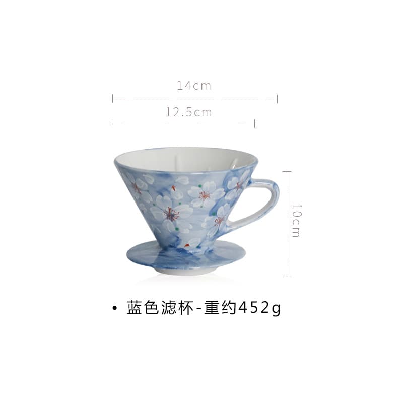 Bloom Japan Imported Minoyaki Hana Rin Ceramic Bowl Cup, Hand-Painted Cherry Blossom Water Cup Rice Bowl Mug