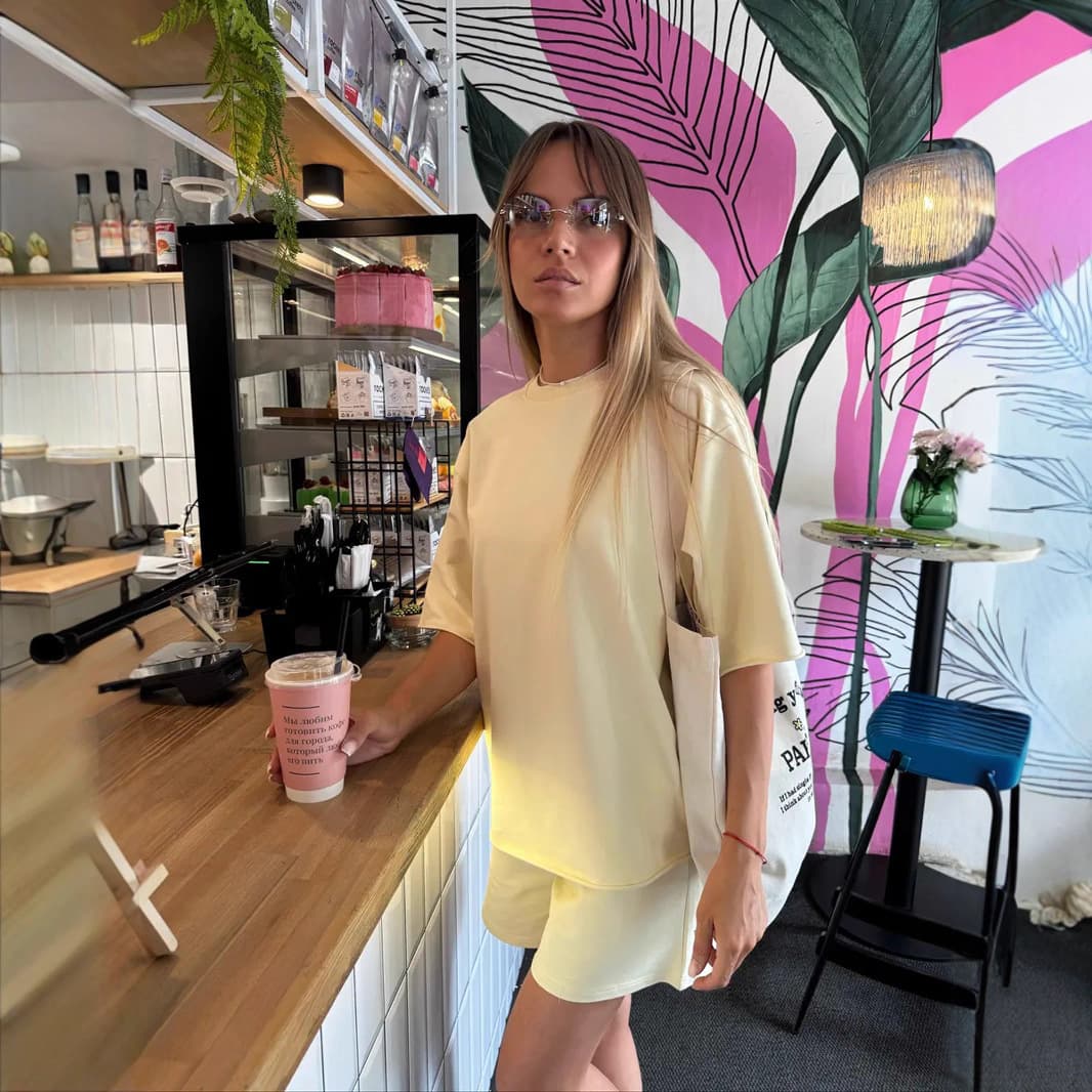 100% pure cotton short-sleeved summer European and American style casual solid color plain t-shirt, lazy style slimming and flattering top