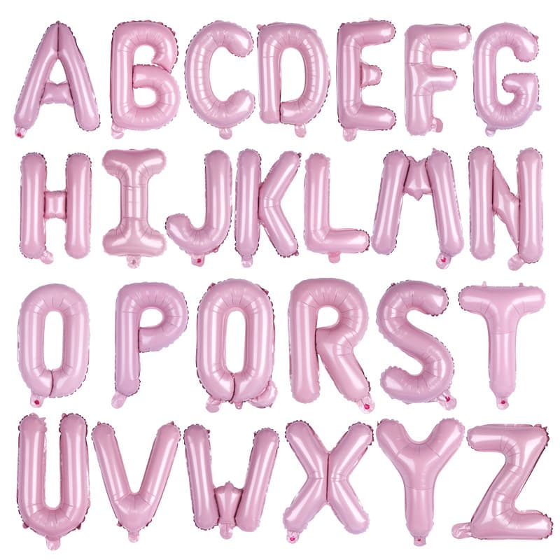 16 Inch Letter Foil Balloon Candy Blue Candy Pink A-Z Customizable Set