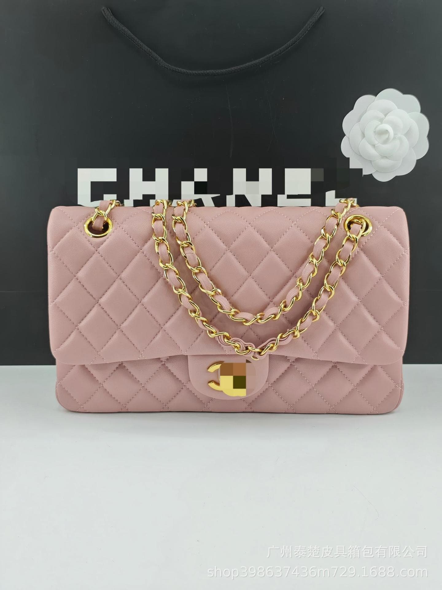 2025 New Chanel-Style Quilted Chain Bag for Women, Genuine Leather Shoulder/Crossbody Bag, Classic CF Small Square Bag, Versatile and Stylish