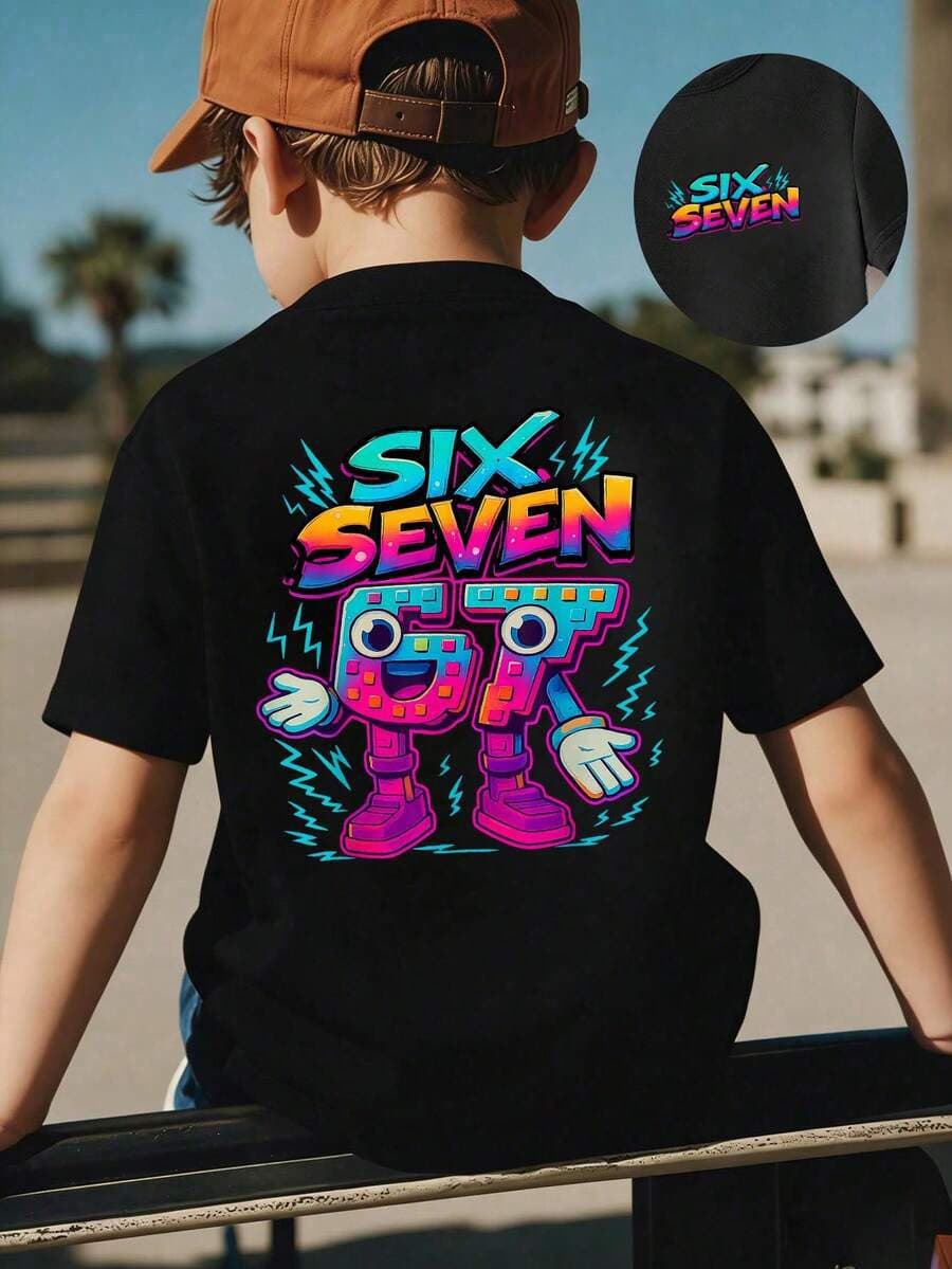 2025 New Tom and Jerry Print Cartoon 3D Kids Summer Short Sleeve T-Shirt Boys