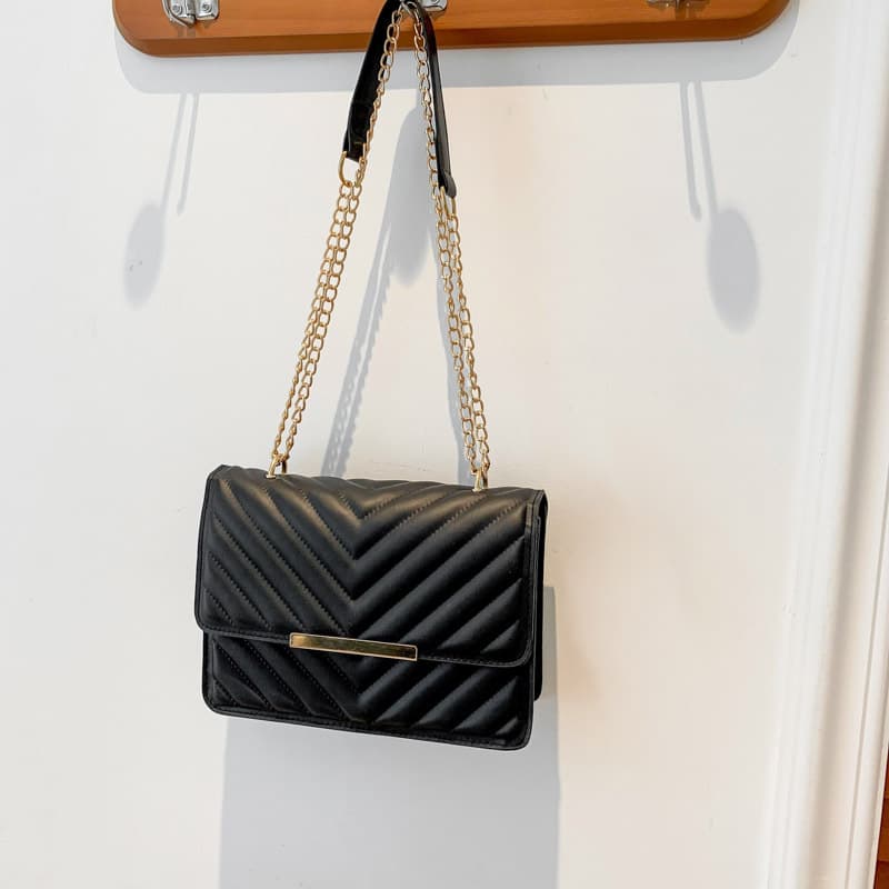 Trendy Korean Chain Underarm Bag 2023 Fall Winter Small Square Bag