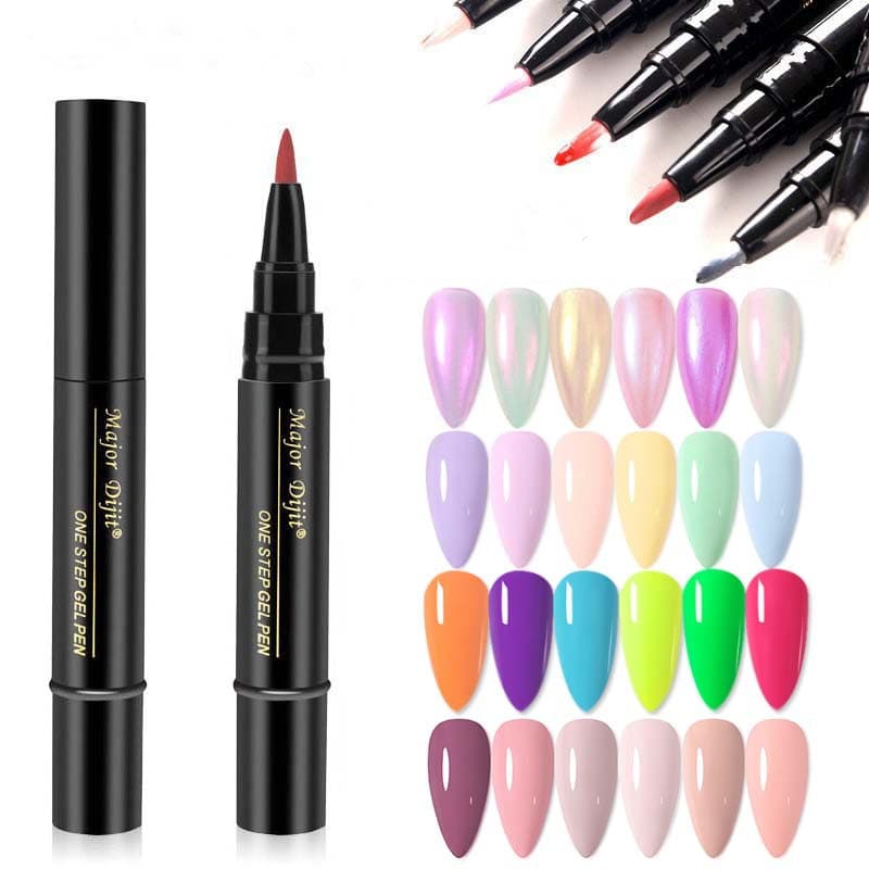 Nail Art Accessories Independent Site In-Stock Cross-Border Exclusive New Nail One-Step Gel Polish Pen Nail Stickers Nail Art