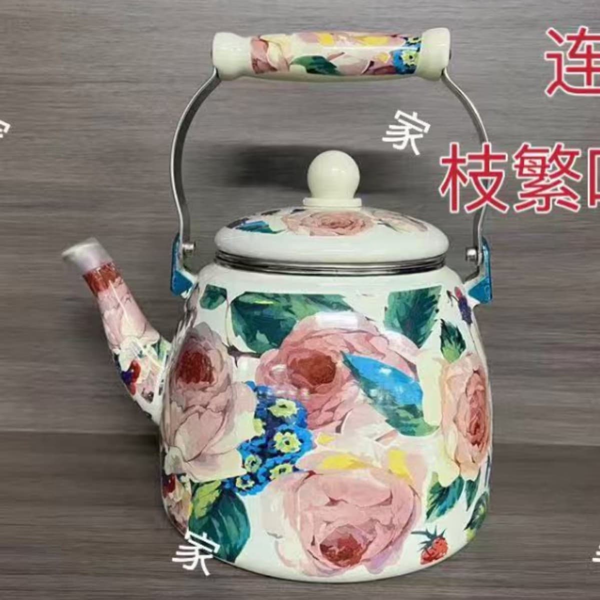 Enamel Kettle for Boiling Water, Tea, and Coffee on Electric Ceramic Stove, Vintage Bell-Shaped Teapot for Home, Homestay, Hotel, and Milk Tea Shop