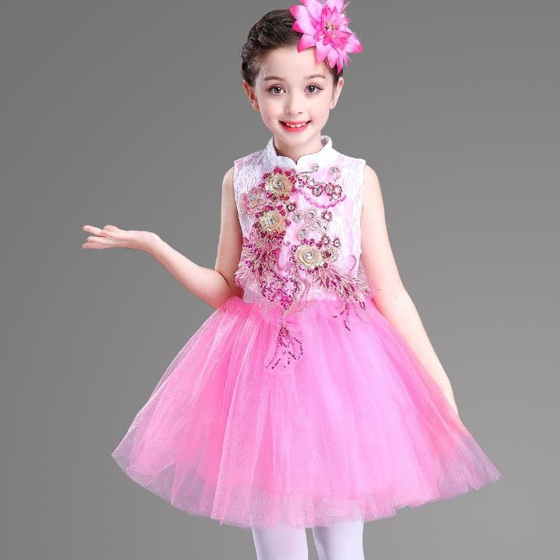 Children's Day Choir Performance Costumes (Boys and Girls) - Sequined Dresses, Princess Skirts, Tulle Skirts, Overalls, Recitation Performance Costumes