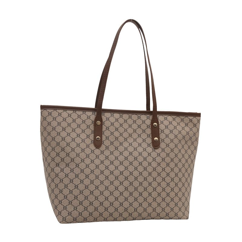 2025 Retro New Arrival New Style European and American Fashion Large Capacity Casual Commute Simple Underarm Shoulder Tote Bag