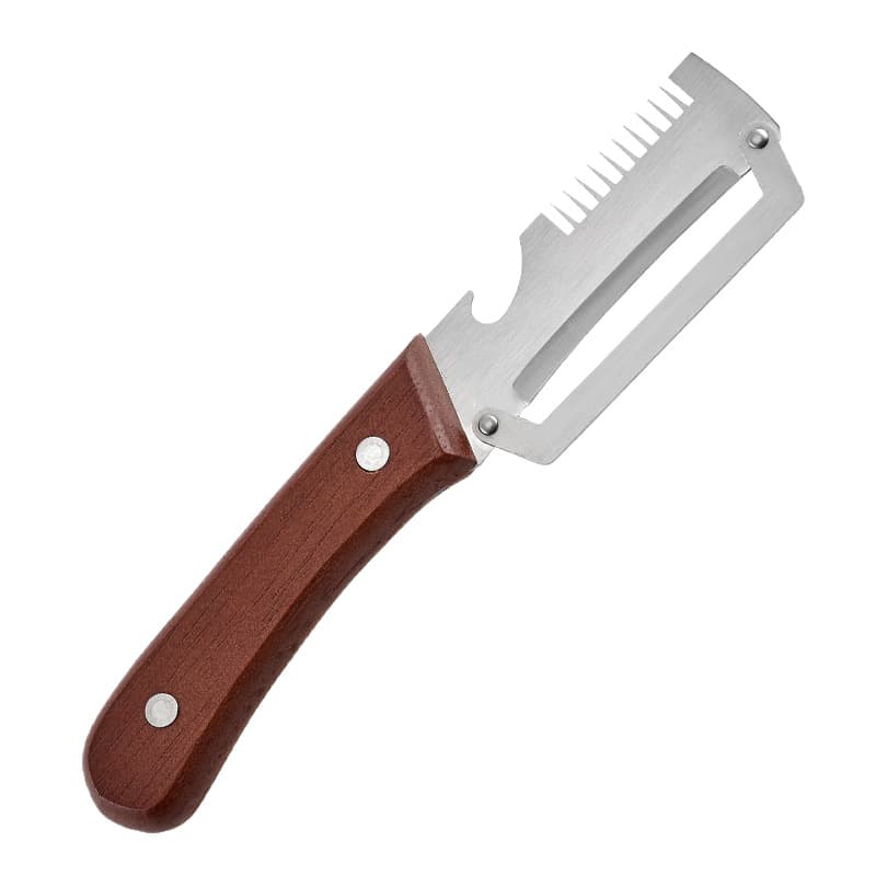 New multi-functional stainless steel peeler, scallion peeler, and grater set; a great kitchen essential.