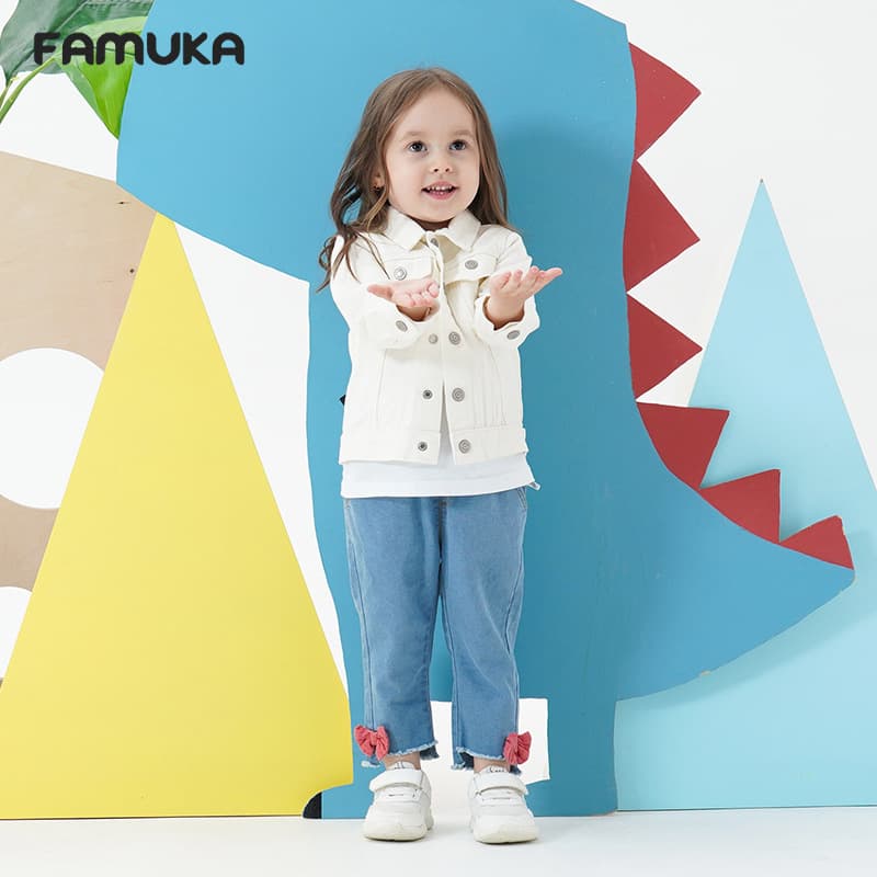 Cross-Border Children's Spring and Autumn Jacket Fashionable Denim for Big Kids Boys and Girls Casual Trendy Top