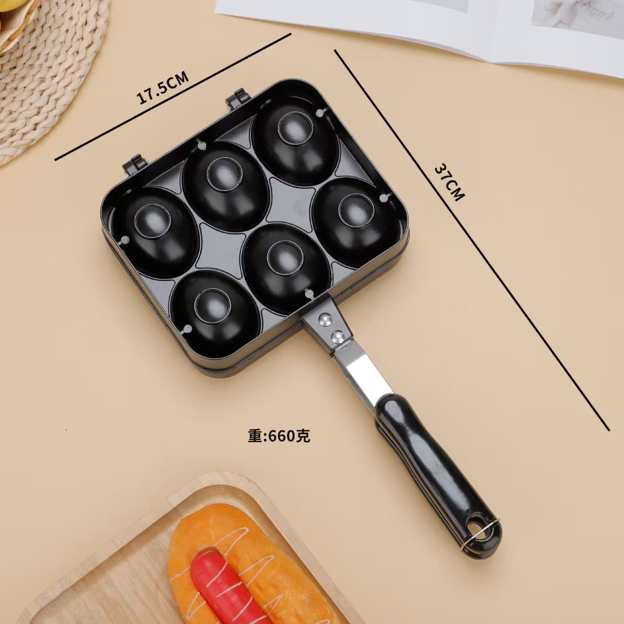 Home 28-Hole Fish Ball & Octopus Ball Griddle, Octopus BBQ Pan, Quail Egg Pan, Gas Fish Ball Plate for Street Stall