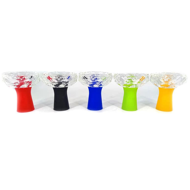 Cross-Border Arabic Hookah Accessories Large Silicone Crystal Head Bowl Transparent Bowl Shisha Bowl
