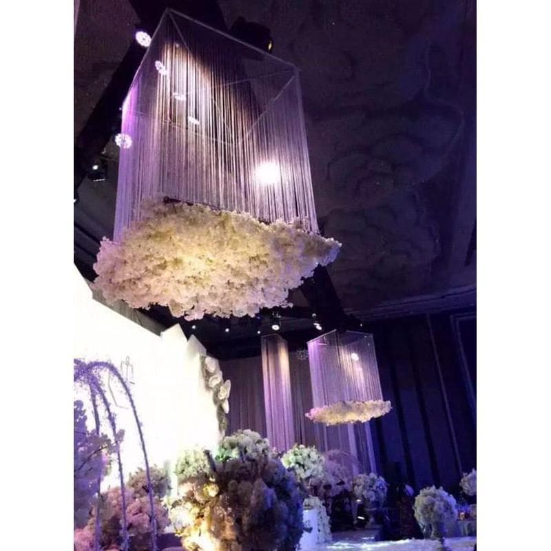 Korean style silver thread curtain with tassel decoration, suitable for living room, entryway, and partition doors. Drop shipping available.