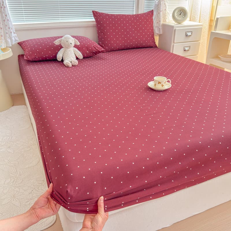2026 Spring/Summer New Washed Vintage Cotton Fitted Sheet, Fitted Sheet 3-Piece Set