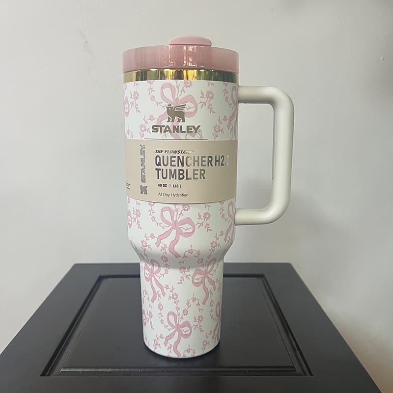 Stanley Lunch Bag New Pattern 304 Stainless Steel 40oz with Handle High Appearance Water Cup Picnic Bag
