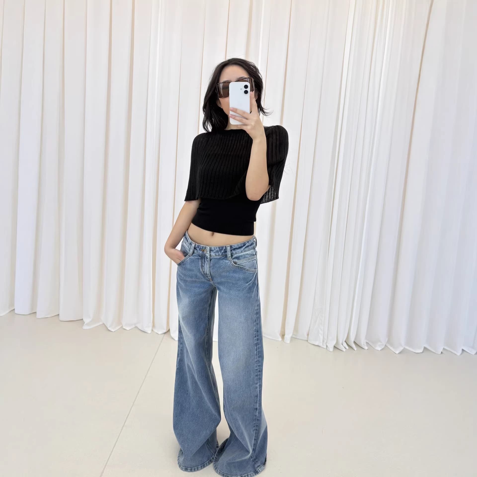 Nanyou Women's Wholesale RA New Misty Slim Fit Design Knit Cape Camisole Two-Piece Set