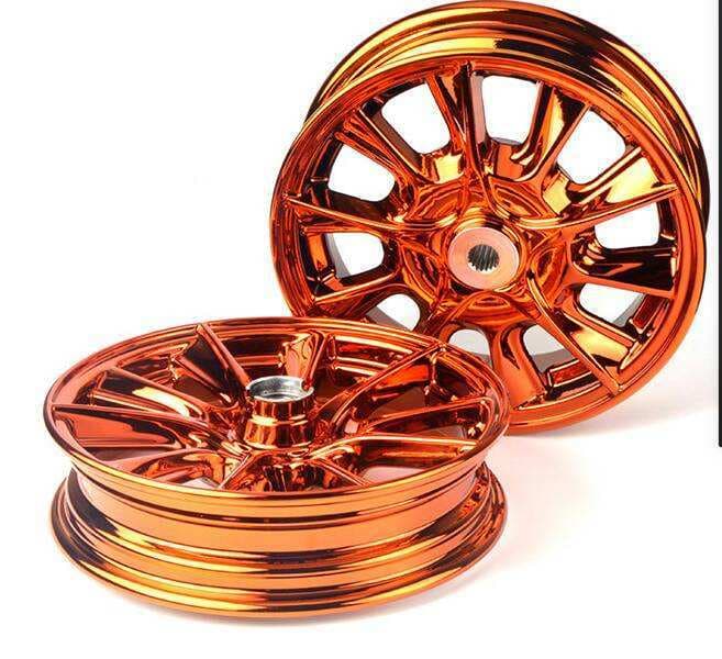 Linhai CUXI Coolqi Fuxi RSZ Ghost Fire 100 modified aluminum alloy steel rims, electroplated wheels, bell, and 10mm front axle.