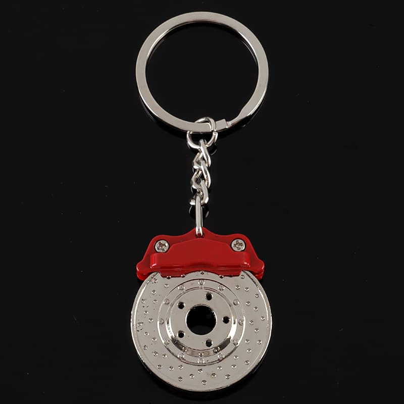 Creative brake disc keychain caliper metal key ring chain car modification disc brake men's motorcycle personalized pendant
