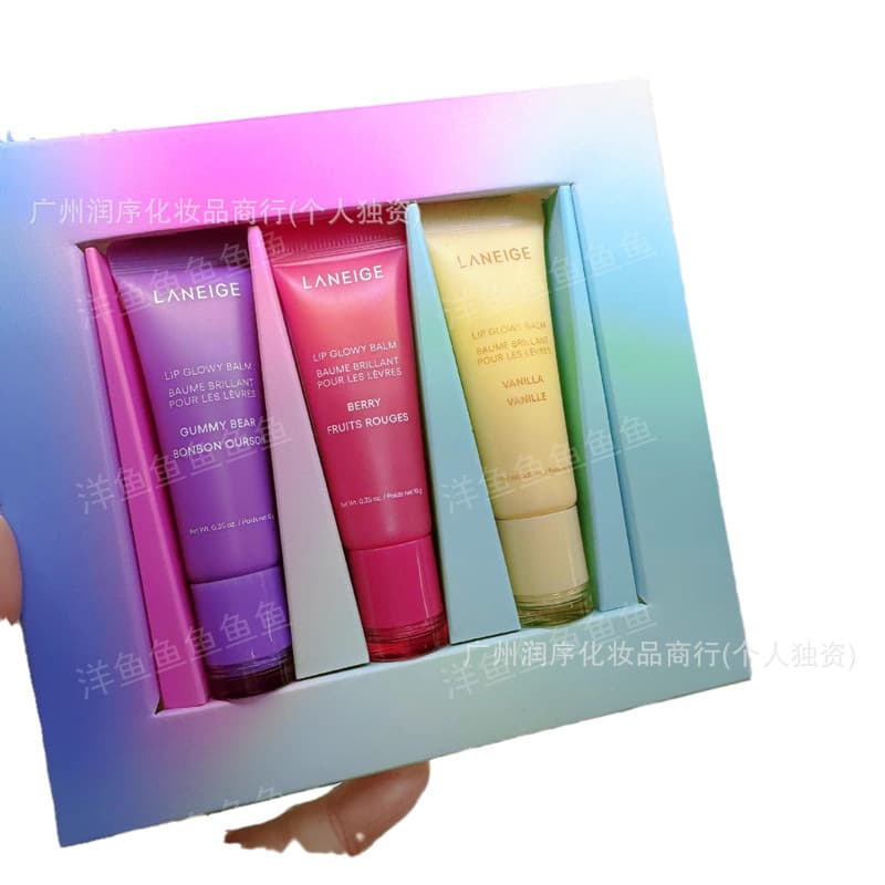Popular Lan Zhi Lip Curry Essence Three-Piece Set Fruit Flavor Series Essence 24Th Christmas Limited Edition Lip Mask Moisturizer