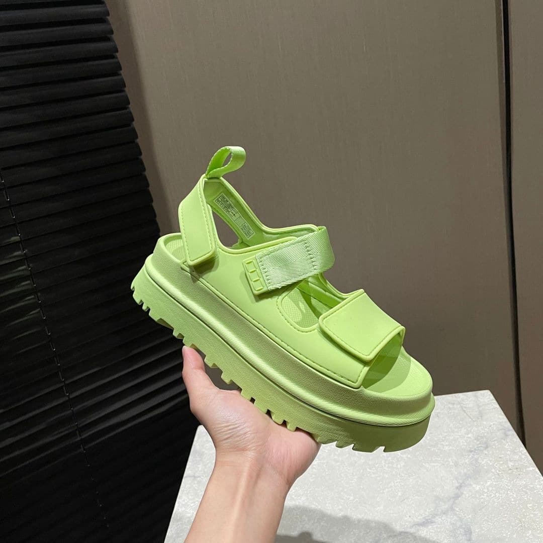 2025 Spring/Summer New Women's Platform Velcro Buckle Comfortable Genuine Leather Casual Fashion Height-Increasing Sandals