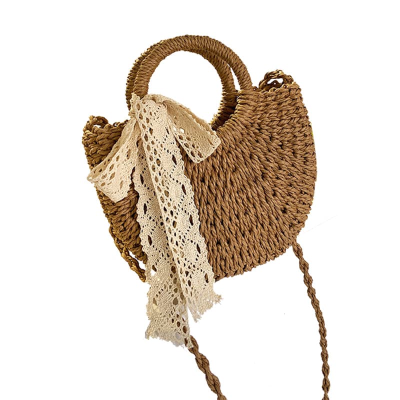 2026 Spring Straw Bag New Fashion Women's Crossbody Bag Ins Handheld Basket Bag