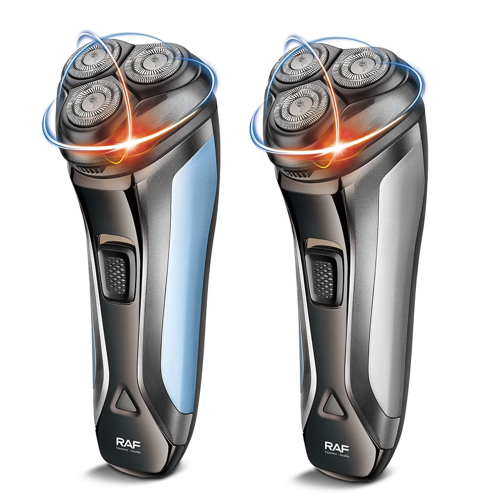 Raf Cross-Border New Men's Electric Shaver USB Rechargeable Full Body Washable Shaving Rotating Three-Blade Head
