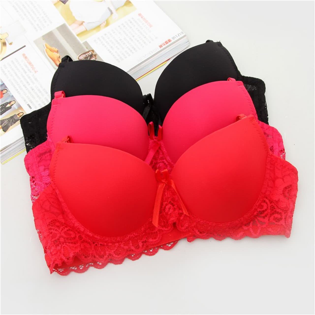 Lace Bra Japanese Style Girls Underwear Thin AB Cup Push Up Sexy Bra Summer