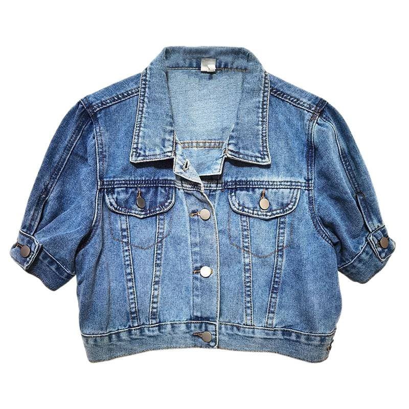 Women's Short Denim Jacket, 2026 Spring/Summer New Korean Style Short-Sleeved Top, Shawl, Vest, Outerwear