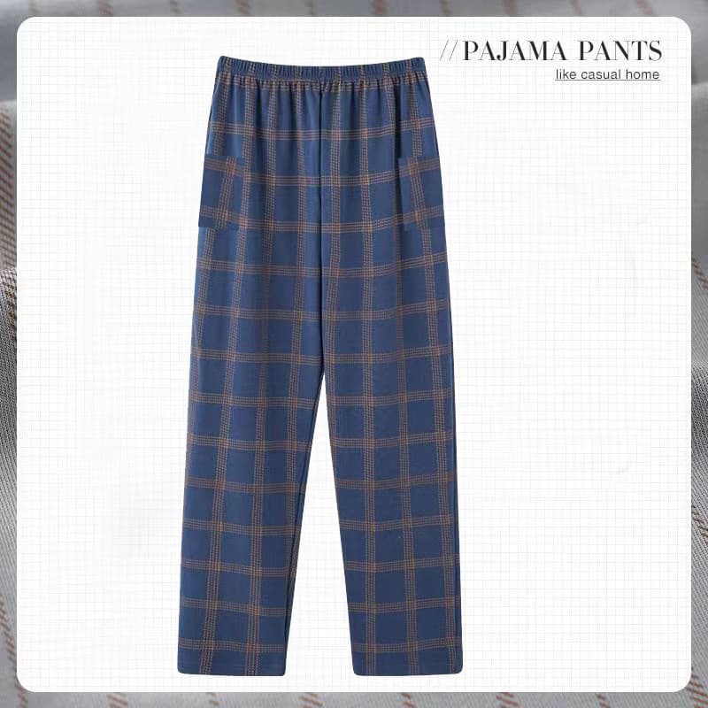 Men's pure cotton pajama pants, double pockets, thin, long, loose fit, plus size, multiple pieces, suitable for summer wear, loungewear.