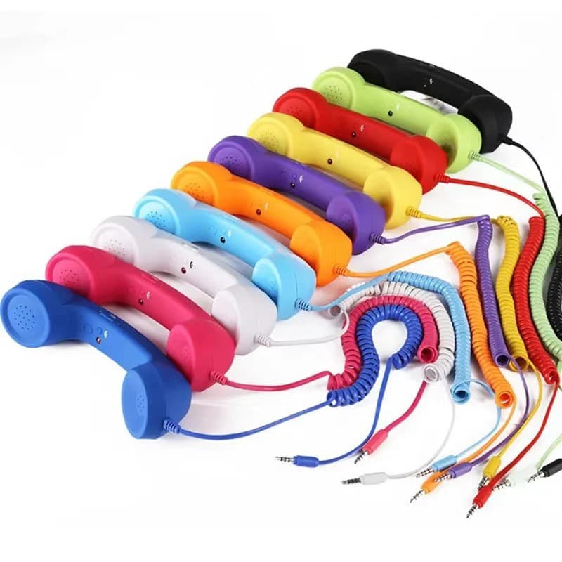 Cross-border Retro Phone Handset Fashion Forward Headset Microphone Pregnant Cool Telephone Handset Wholesale Stock
