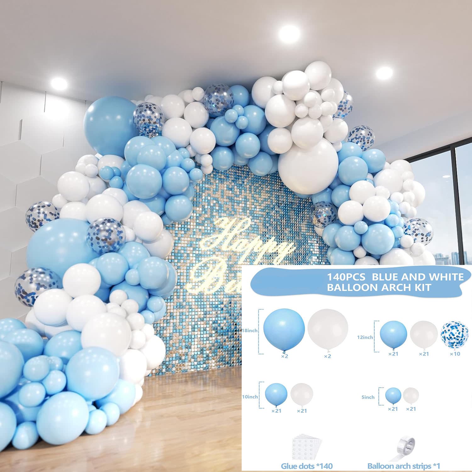 New Explosion Star Thick Balloon Kit for Birthday Graduation Party Decoration