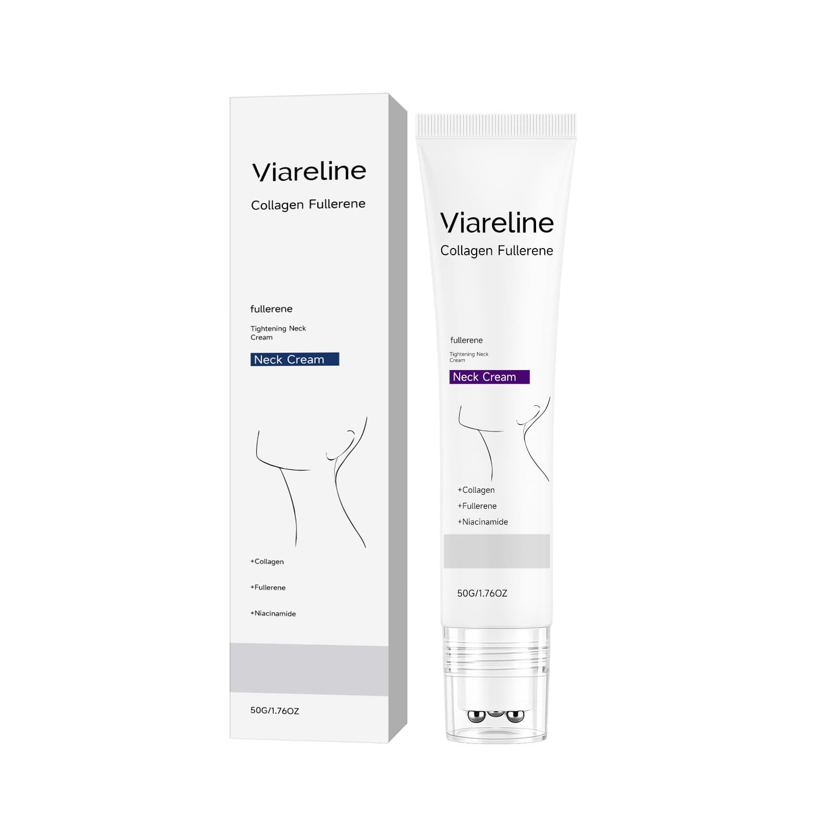 Cross-Border Viareline Collagen Moisturizing Neck Cream Softens and Moisturizes the Skin of the Neck, Leaving It Smooth and Hydrated