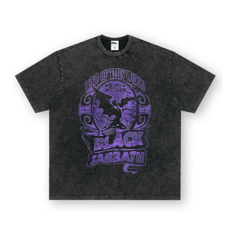 NIRVANA Rock American 3D Digital Print Retro Short Sleeve T-Shirt Cross-Border Printed Vintage Style Cotton-Like