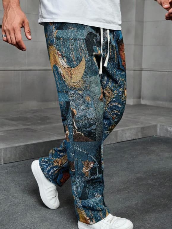 2025 New Cross-Border Foreign Trade Casual Men's Printed Casual Trousers