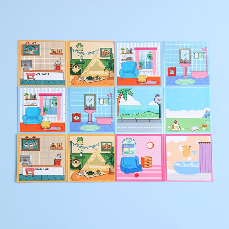 Capybara Magnetic Quiet Book for Kids, Educational Dress-Up Magnetic Sticker Book, Cute Capybara No-Cut DIY Craft Toy