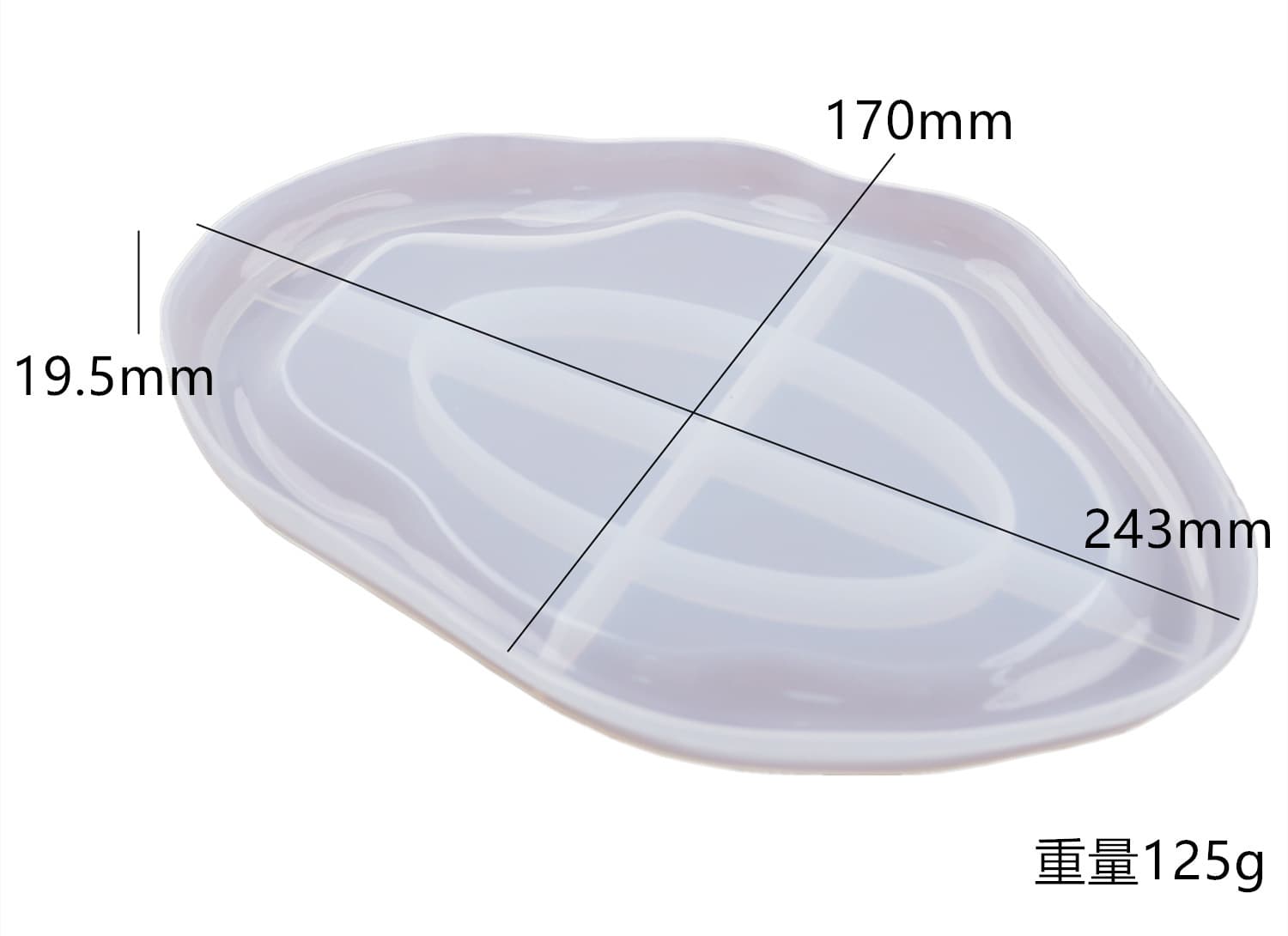DIY Resin Irregular Cloud Plate Tray Tea Cup Coaster Jewelry Tray Gypsum Mirror Silicone Mold