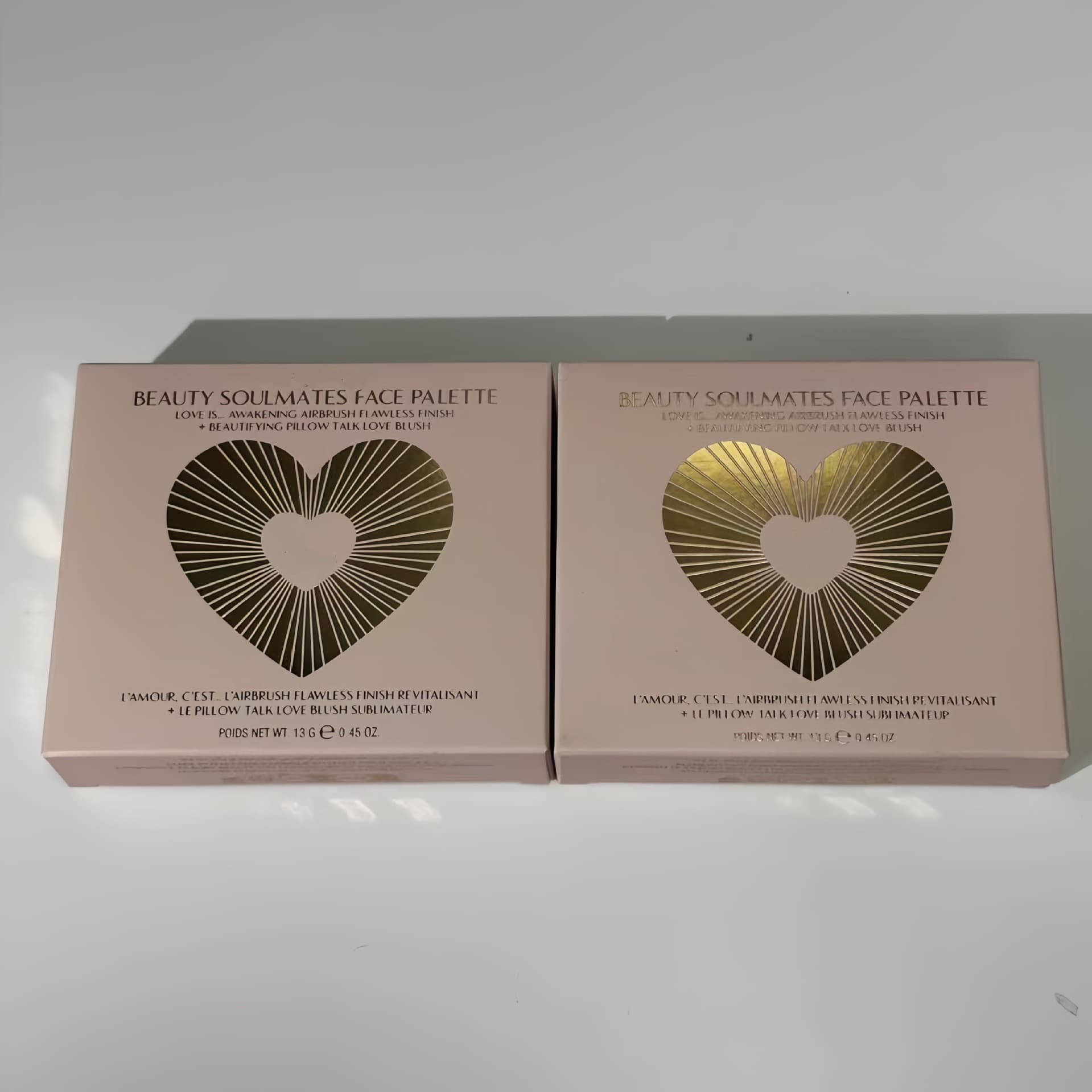 【Foreign Trade】Cross-Border 2025C New Product Flawless Radiant Heart-Shaped Two-Color Blush Palette Pink/Peach