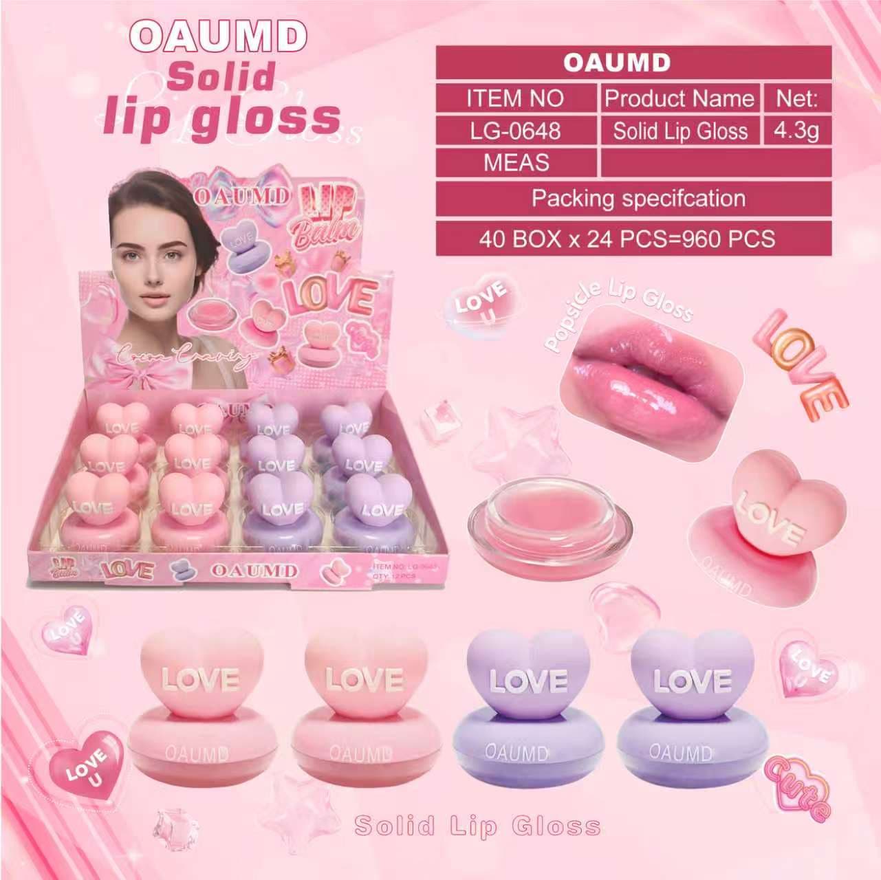Heart-Shaped Lip Mask OAUMD, Moisturizing, Hydrating, Portable, Mirror Glossy Lip Care