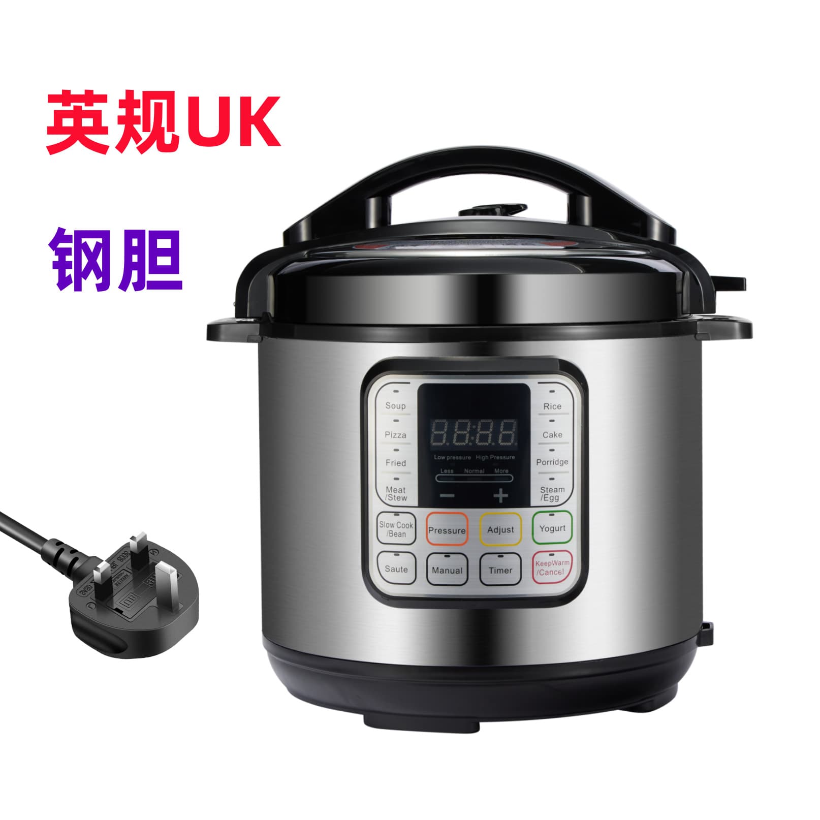 In Stock Electric Pressure Cooker, 6L, US 110V / UK / EU Plug, Cross-Border E-commerce