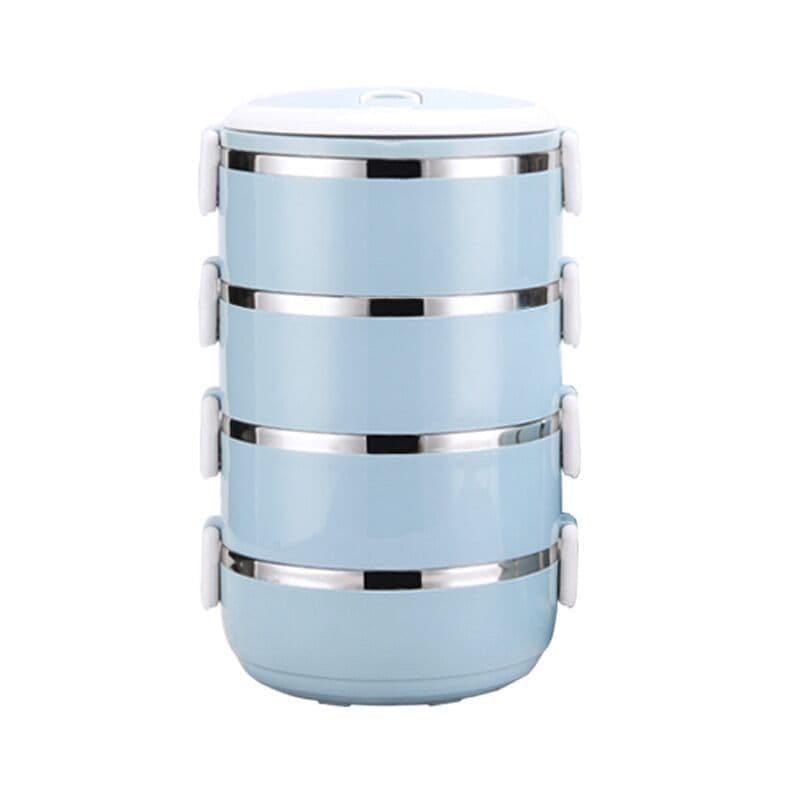 Thickened Stainless Steel Lunch Box, Food-Grade, Large Capacity, Microwave-Safe, Multi-Layer Bento Box for Office Workers