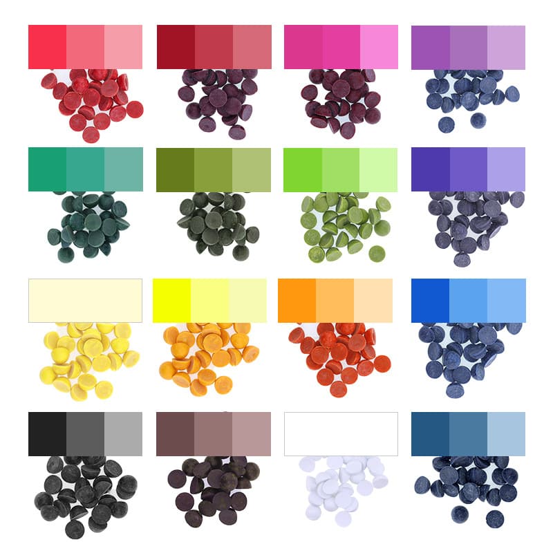 DIY candle coloring pigments, soybean wax color blocks, 36 colors, hemispherical blocks, solid concentrated color masterbatch